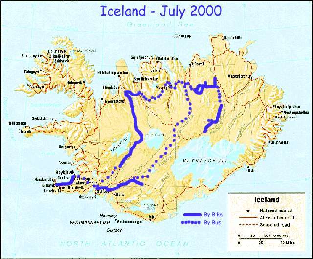 Map of our route